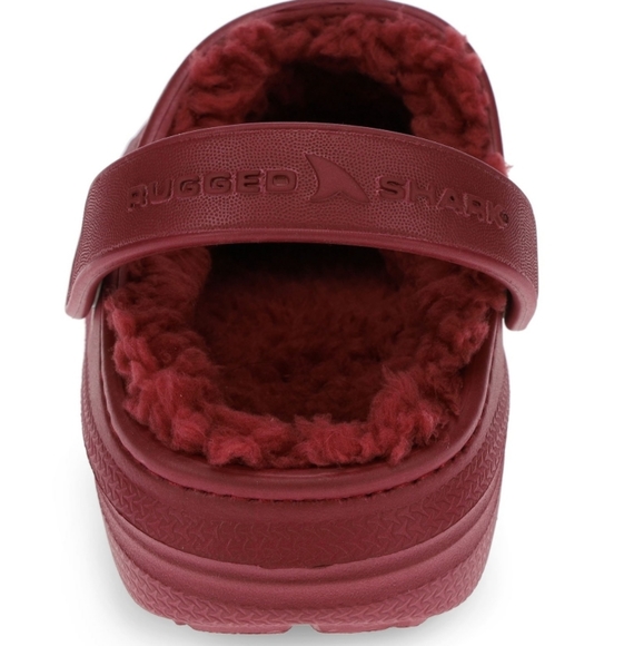 Rugged Shark Kids Lined Sherpa Style Fabric Clog shoes size 2 - Picture 5 of 9